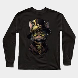 Steampunk Cat Long Sleeve T-Shirt